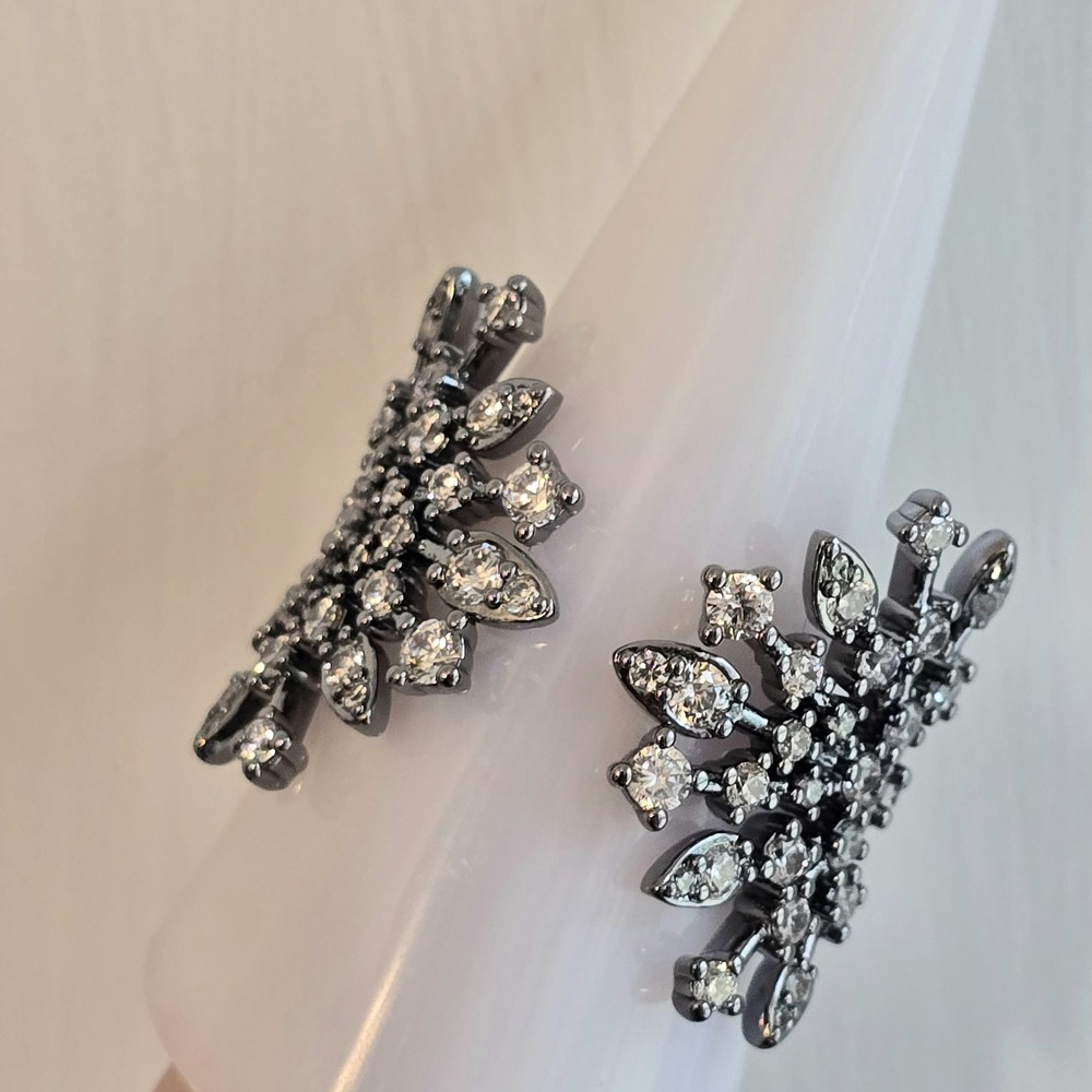 Bomb Party RG84618 Size 10 Ring Eternally Angelic Wings Diamond CZ Hematite NEW